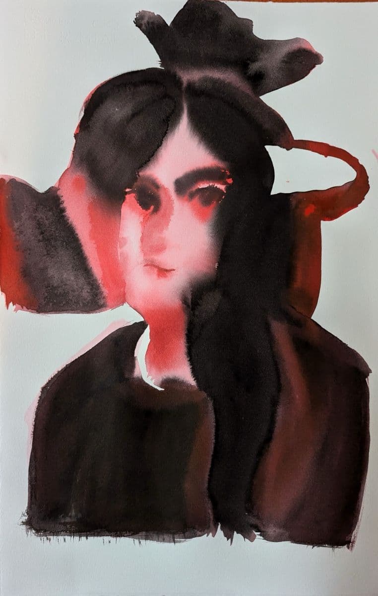 004=La reine de pique, encre, 32,50:50cm, 2024_The Queen of Spades, ink, 32,50:50cm, 2024.jpg