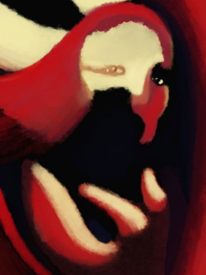 006=La grande prêtresse, autoportrait, IPad, 30:40cm, 2021_The high priestess, self-portrait, IPad, 30:40cm, 2021.jpg