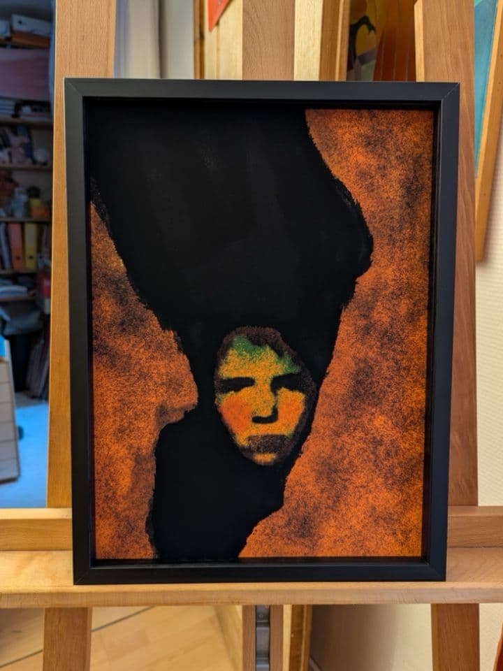 024=La petite-fille du Teco, encadrement 32:42cm, 2025_Teco's granddaughter, framed 32:42cm, 2025.jpg