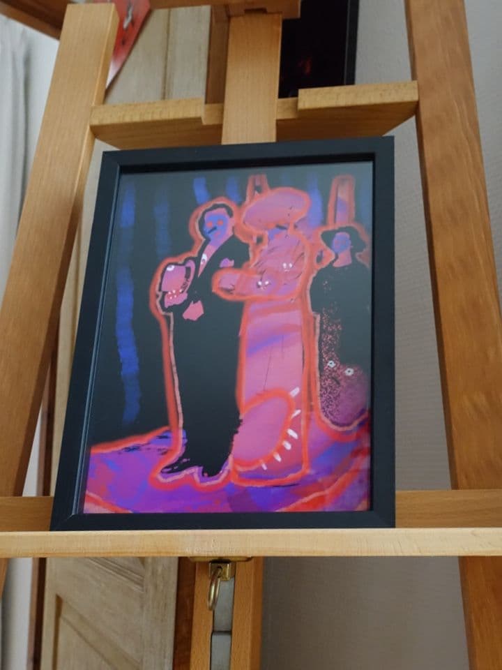 046=Pierre & Mine, tirage photo-peinture à l’IPad, encadrement A4, 2022_Pierre & Mine, photo-painting IPad’s print, framed A4, 2022.jpg